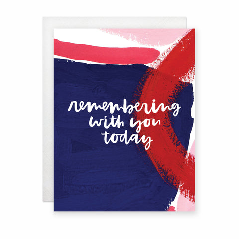 Remembering With You Today (Navy) Card