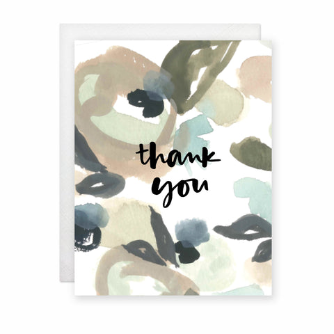 Thank You Card (Blue/Green Floral)